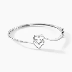 Histoire d'Or Bracelet Jonc Veronike Argent Blanc Oxyde De Zirconium