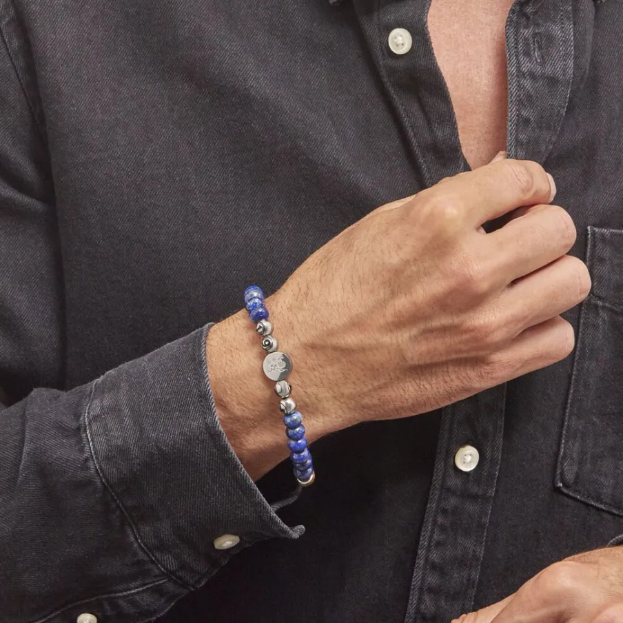 JOURDAN Bracelet 1921 Acier Blanc 艙il De Tigre