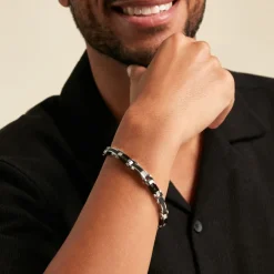 Bracelet Aaron Acier Argenté-JOURDAN Clearance