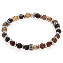 JOURDAN Bracelet Acier Gris Agate