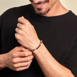 JOURDAN Bracelet Acier Gris Agate