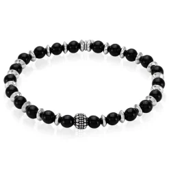 JOURDAN Bracelet Acier Gris Onyx