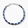 JOURDAN Bracelet Arttu Acier Argenté Lapis Lazuli