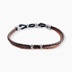 JOURDAN Bracelet Colibri Acier Marron