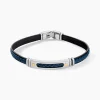 JOURDAN Bracelet Cuir Bleu