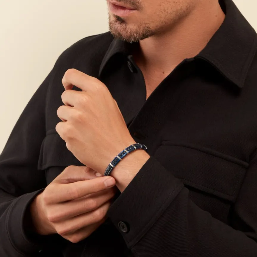 Bracelet Cuir Noir-JOURDAN Discount