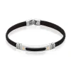 JOURDAN Bracelet Cuir Noir