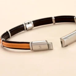 JOURDAN Bracelet Cuir Noir