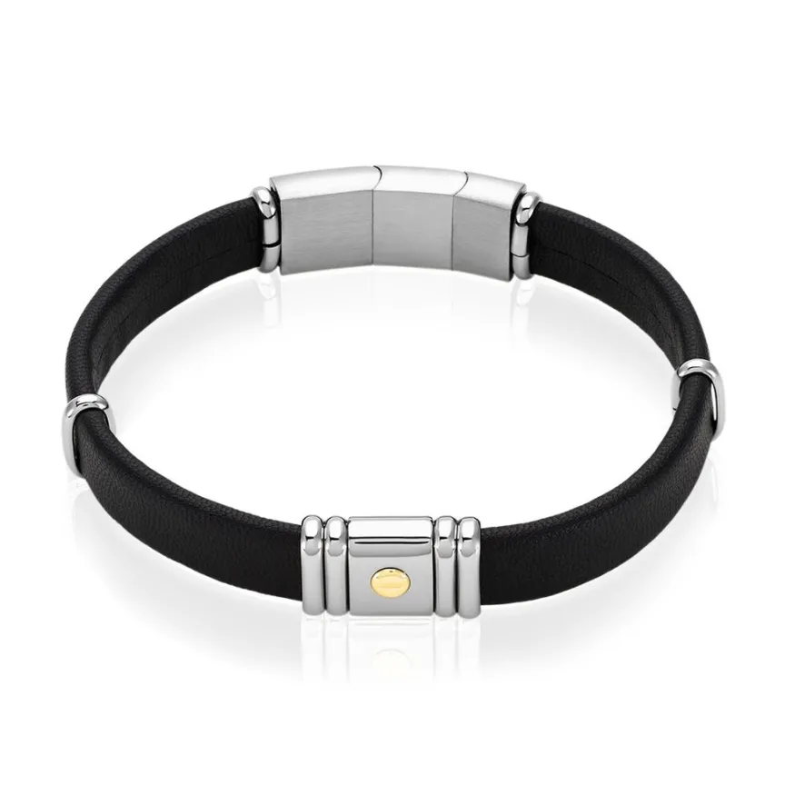 Bracelet Cuir Noir-JOURDAN Online