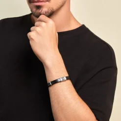 Bracelet Cuir Noir-JOURDAN Online