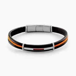 Bracelet Damayanti Cuir Noir-JOURDAN