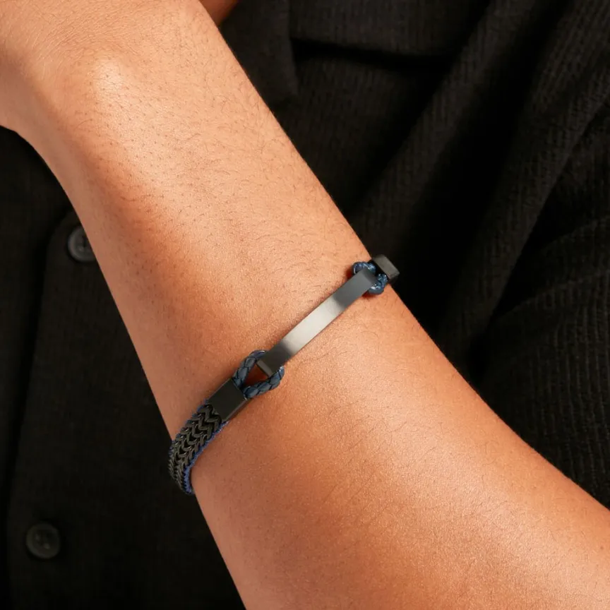 Bracelet Donovan Acier Noir-JOURDAN New