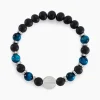 JOURDAN Bracelet Homme 1921 Acier Blanc 艙il De Tigre Onyx