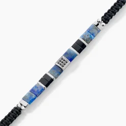 Bracelet Jahan Acier Argenté Lapis Lazuli Agate-JOURDAN Best