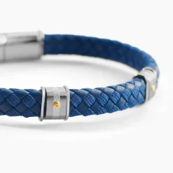 Bracelet Kamen Cuir Bleu-JOURDAN Online