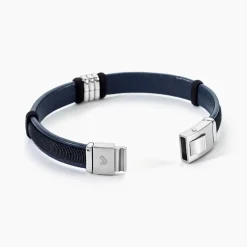 JOURDAN Bracelet Orso Cuir Bleu