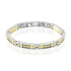 Bracelet Priam Acier Bicolore-JOURDAN Online