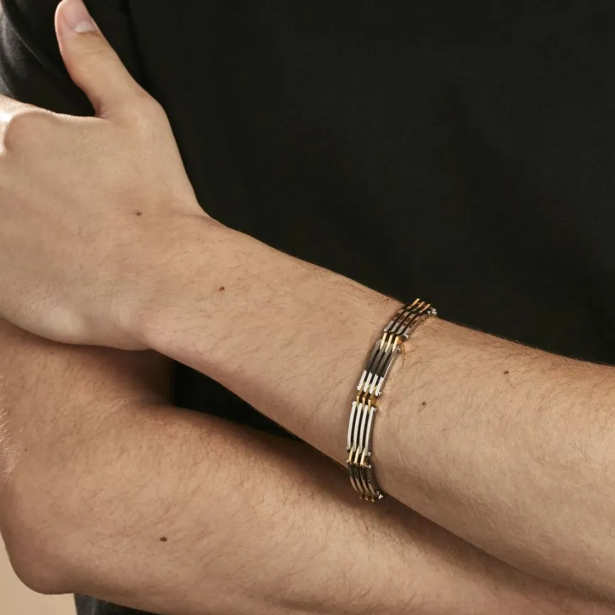 Bracelet Rio Acier Bicolore-JOURDAN