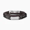 JOURDAN Bracelet Thasos Cuir Noir Et Marron