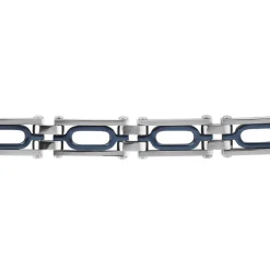 JOURDAN Bracelet Wild Acier Blanc Et Bleu