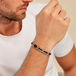 Bracelet Wild Acier Blanc Et Bleu-JOURDAN Online