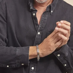 JOURDAN Bracelet Zephir Acier Bicolore Dore / Blanc