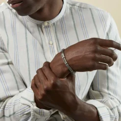 Histoire d'Or Bracelet Julien Acier Blanc