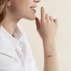 Histoire d'Or Bracelet Karrie Argent Blanc Oxyde De Zirconium