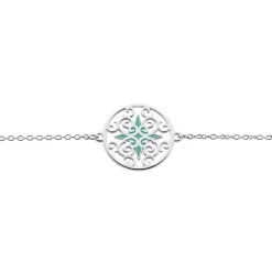 Bracelet Krysia Argent Blanc Email Turquoise-Histoire d'Or Online