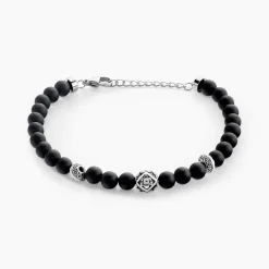 Histoire d'Or Bracelet Labhras Acier Blanc Agate