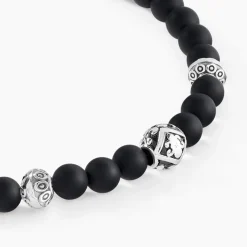 Histoire d'Or Bracelet Labhras Acier Blanc Agate