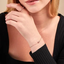 Histoire d'Or Bracelet Laurine Argent Rose Oxyde De Zirconium