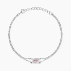 Bracelet Laurine Argent Rose Oxyde De Zirconium-Histoire d'Or Clearance