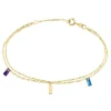 Histoire d'Or Bracelet Lavender Or Jaune Améthyste Topaze