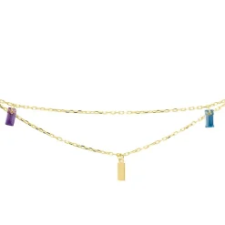 Histoire d'Or Bracelet Lavender Or Jaune Améthyste Topaze