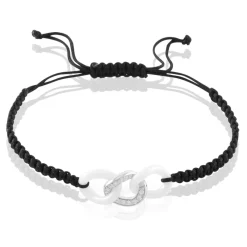 Histoire d'Or Bracelet Link Argent Blanc Oxyde De Zirconium Et Céramique
