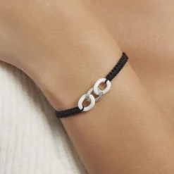 Histoire d'Or Bracelet Link Argent Blanc Oxyde De Zirconium Et Céramique