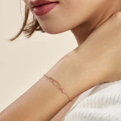 Histoire d'Or Bracelet Love Love Argent Rose Oxyde De Zirconium