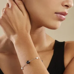 Histoire d'Or Bracelet Lucia Cera Argent Blanc Perle De Culture Et Céramique