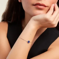 Histoire d'Or Bracelet Lunatique Argent Blanc Lapis Lazuli Nacre