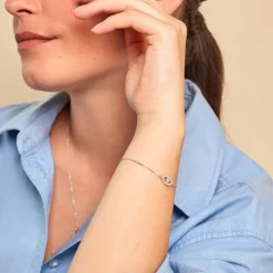 Bracelet Léva Argent Blanc Oxyde De Zirconium-Histoire d'Or