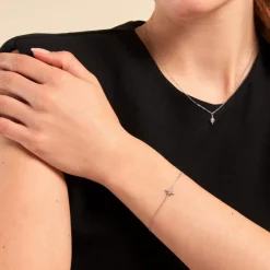 Bracelet Lysianne Argent Blanc Oxyde De Zirconium-Histoire d'Or Discount