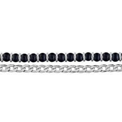 Histoire d'Or Bracelet Magalos Acier Blanc Onyx