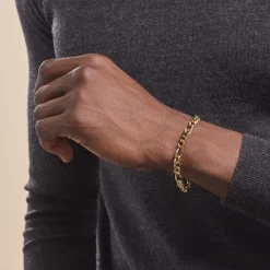 Histoire d'Or Bracelet Maille Acier Doré Virgil