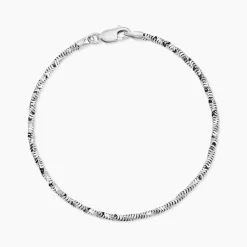 Histoire d'Or Bracelet Maille Azul Argent Blanc