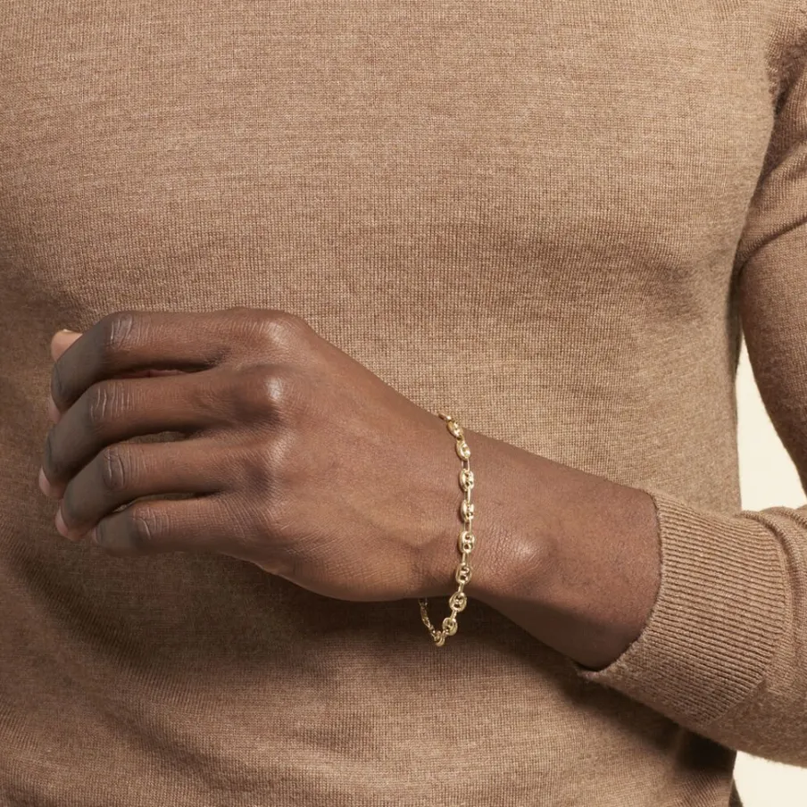 Histoire d'Or Bracelet Maille Dami Maille Grain De Café