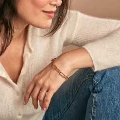 Bracelet Maille Urban Line Acier Doré-Histoire d'Or Best