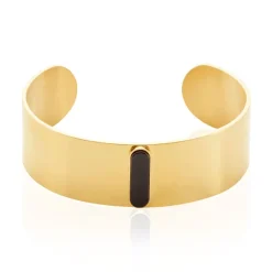 Bracelet Manchette Acier Doré Volcanus Agate-Histoire d'Or Hot