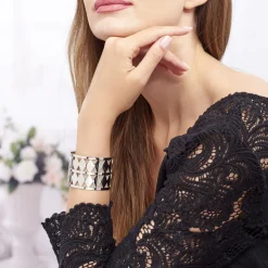 Histoire d'Or Bracelet Manchette Adaline Acier Blanc