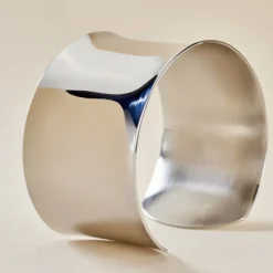 Bracelet Manchette Bento Acier Blanc-Histoire d'Or